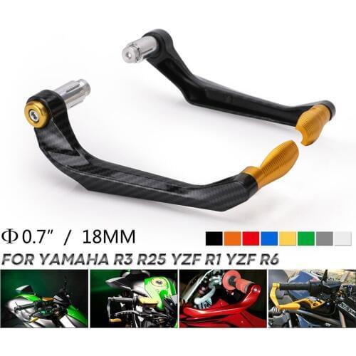 Motorcycle 22MM Universal Aluminum Handlebar Brake Clutch Levers Protector Guard For Yamaha R3 R25 R1 Handle Bar Moto Parts Bike