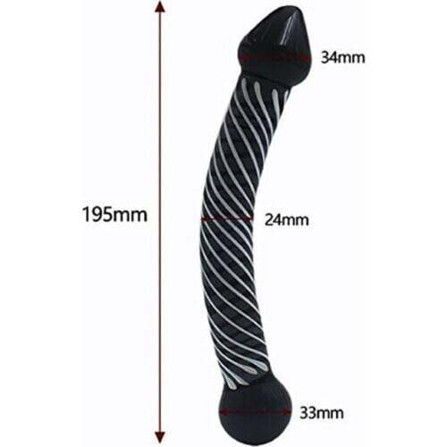 New black masturbation glass simulation penis anal plug in Anal sex toys sex adult supplies