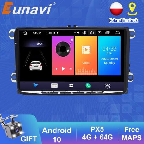 Eunavi Car Multimedia Radio GPS Auto 2Din Android For Volkswagen VW Skoda Octavia Golf 5 6 Passat B6 B7 Touran Tiguan Polo Jetta