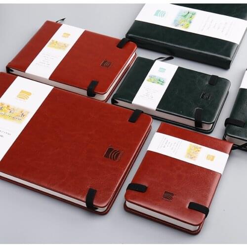 Baohong 100% Cotton Watercolor Paper Book 300g Portable leather Travel Pocket Acuarelas Sketchbook Travel Book Art Supplies