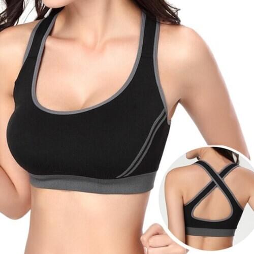 Sexy Women Fitness Bra Padded Compression Sport Bra Top Sportswear Workout Quick Dry Brassiere Top Running Bras Vest Underwear