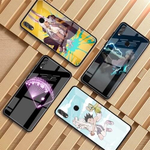 Cartoon City Hunter Tempered Glass Phone Case For Huawei P20 P30 pro P40 lite Mate 20 30 pro 30 lite