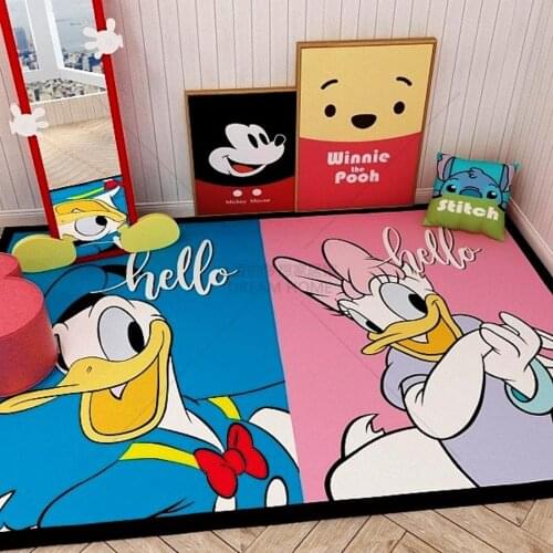 Disney Cartoon Daisy Duck Donald Duck Mat Children Kids Girl Boy Bedroom Decor Carpet Indoor Floor Rug Winnie Bear Stitch Carpet