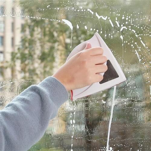 Double-sided Magnetic Glass Cleaning Brush Window Cleaner Wiper for 15-24mm Thick Glass Cleaner Brush Home Wiper Surface Tools