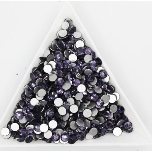 Violet 3D Nail Art Rhinestones ss3 ss4 ss5 ss6 ss8 ss10 ss12 ss16 ss20 ss30 ss34 Crystal Nails Non Hot Fix Decorations