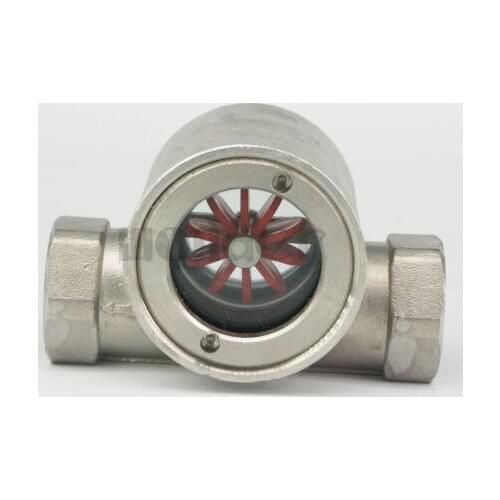 3/4" BSP Female SS304 Stainless Steel Window Sight Flow Indicator With Impeller