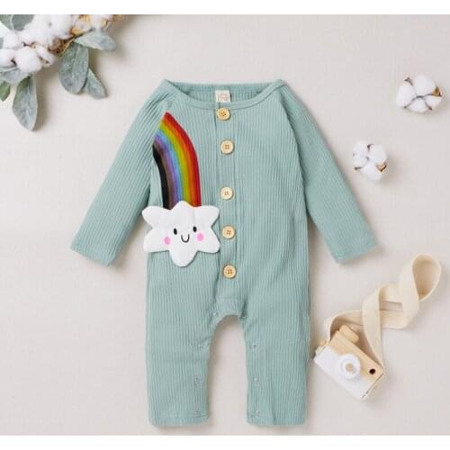 Baby Boys Girls Romper Cotton Long Sleeve Print Jumpsuit Infant Clothing Autumn Newborn Baby Clothes