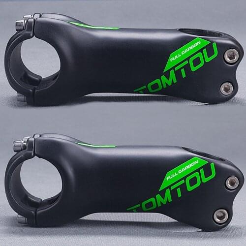 TOMTOU 6 Degree / 17 Degree UD Carbon Fiber Bicycle Stem 31.8mm MTB Handlebar Stem for Mountain Road Bike Matte Green - T97M53