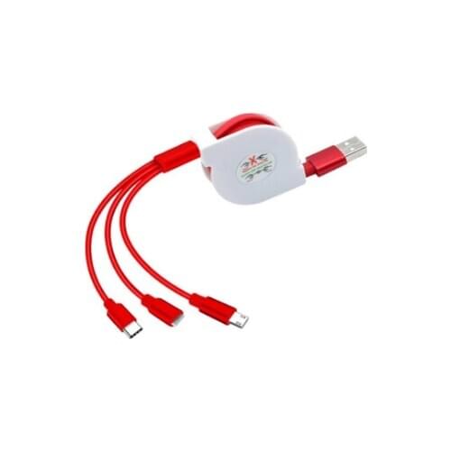 Hot Selling New Arrival 3 in 1 Fast Charging Type C Cable Retractable Type C Cable USB Cable for Android IOS and Type C