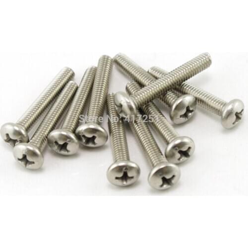 Metric M4*25mm Stainless steel Cross Recessed Pan Head Screws Fasteners