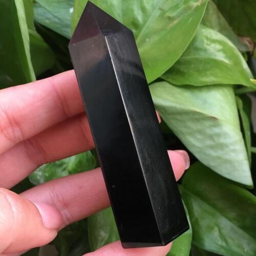 NATURAL BEAUTIFUL obsidian CRYSTAL point HEALING 80MM