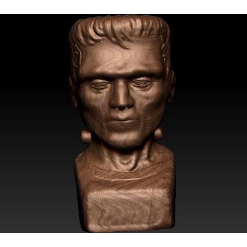 New 3D model for 3D relief sculpture cnc machine in STL format Phrenology Bust