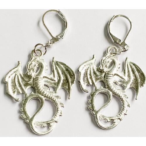 New Fashion Lady Dragon Pendant, Dragon Earrings, Dragon Gift, Dragon Jewelry, Cool Earrings, Dragon Lover Jewelry