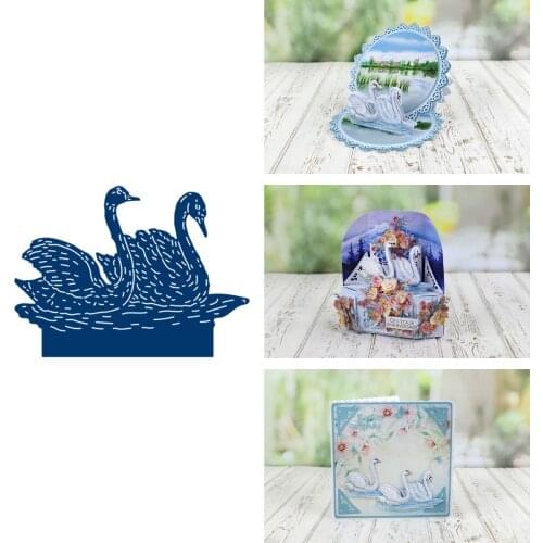 A Pair of Swans in Love 2021 New Arrivals Cutting Dies Decoration Metal Die Cutters for Scrapbooking Craft New DIY Album Big