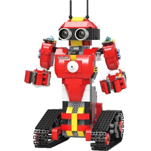 454PCS RC block electric building technology remote control intelligent robot boy toy programming 3Dwarrior warrior red puzzle