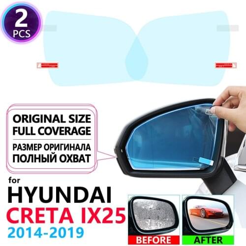 Full Cover Anti Fog Film Rearview Mirror for Hyundai Creta ix25 Accessories 2014 2015 2016 2017 2018 2019 Rainproof Clear Foils