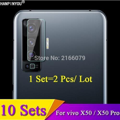 10 Sets For vivo X50 / X50 Pro 5G Anti-Scratch Clear Rear Camera Lens Protective Protector Cover Soft Tempered Glass Film Guard
