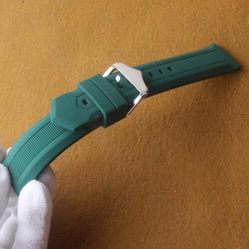 16 18 19 20 21 22 23 24mm Watchbands soft Mens women Silicone Rubber band Green fashion new Waterproof Drivers Watch Strap Band