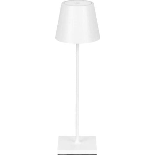 LED Battery Table Lamp, Dimmable, No Cable, Indoor and Outdoor, Warm White, IP54, White / Black Anthracite [Energy Class A++]