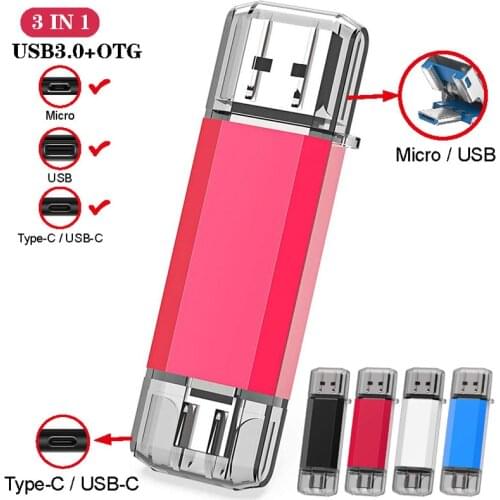 USB 3.0 OTG USB flash drive 128GB 256GB Type C Smart Phone Tablet PC 4GB 8GB 16GB 32GB 64GB Pendrives Usb stick