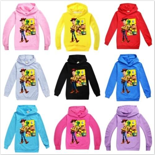 Spring Baby Boy Hoodies Children Clothes Kid Girl Sport Pixar Toy Story 4 Buzz Woody Print Jacket Sweatshirt Long Sleeve T Shirt