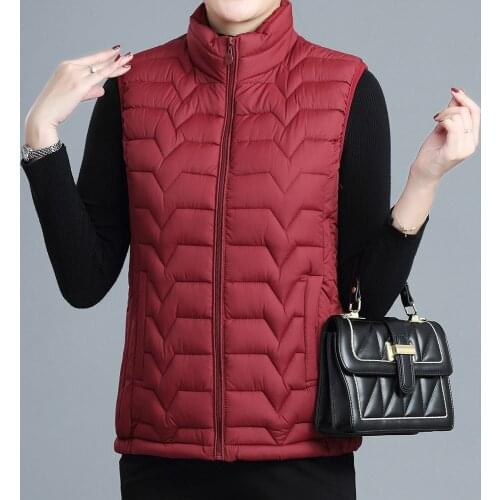 6 Colors New Winter Vest Women Korean Style Waistcoat Thicken Cotton Outerwear Solid Warm Sleeveless Jackets Plus Large Size 6XL