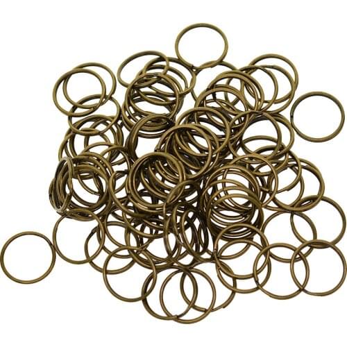 100X Steel Key Rings 20mm Key Holder Flat Split Keychain Keyfob Accessories