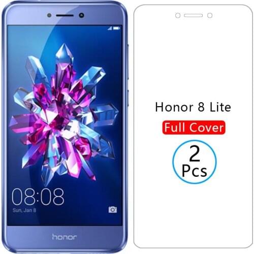 2pcs protective glass on honor 8 lite screen protector tempered glas for huawei honer 8 light 8lite 5.2 huawey huwei hawei huawi