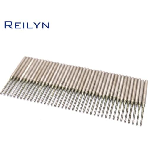 Extra Long Diamond Drill Bit 120# Emery Peeling bit Small Drilling bits Type A Tooth Burr 40pcs