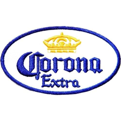 3.75" CORONA EXTRA Beer Cap Logo Jacket Patches Sew Iron on Embroidered
