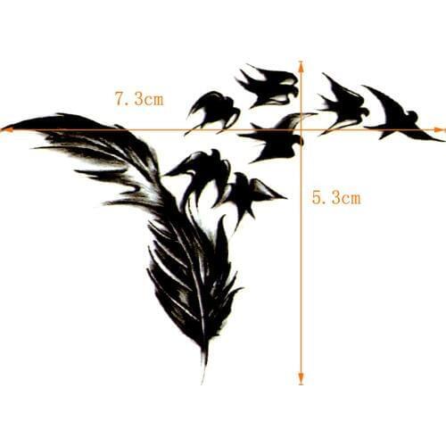 30pcs Swallow Waterproof Temporary Tattoo Sticker Fake Tattoo The flash Tatoo Sleeve Ofertas Calientes Con Envio Gratis Festival
