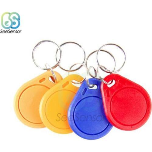 5pcs/lot 13.56MHz Access Control RFID IC Key Tags Keyfobs Token NFC TAG Keychain ABS Waterproof