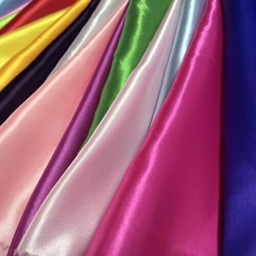 Satin Fabric Silk Cloth 150*100cm Handmade DIY For Box Lining Home Dress Curtain Wedding Party Decoration Sewing Background