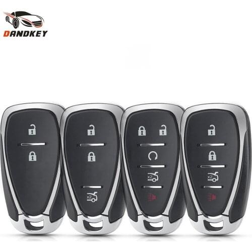 Dandkey Smart Remote Key Shell Case 2/3/4/5Button For Chevrolet Camaro Equinox Cruze Malibu Spark Sonic With Emergency Key Blade