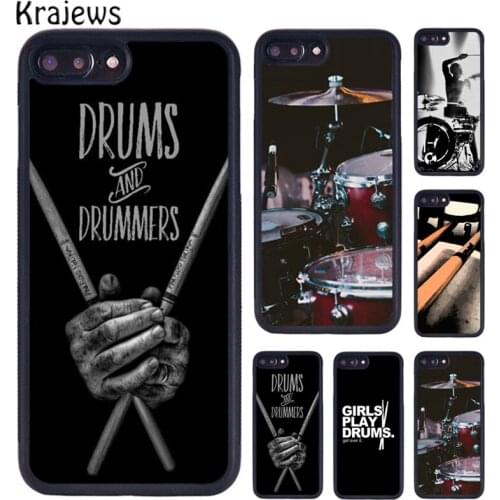 Krajews Musical Instrument Drum Bag Cover Phone Case For iPhone 5 6S 7 8 Plus 11 12 Pro X XR XS Max Samsung Galaxy S7 S8 S9 S10