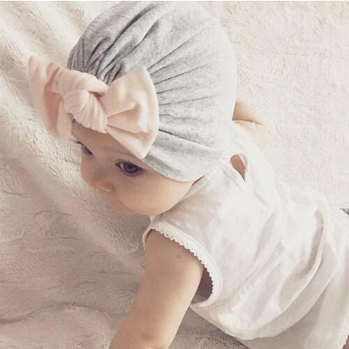 2019 spring summer kids turban bow Hat baby cottonCaps Boy Girls Princess Childrens Hats Baby Beanie Hats accessories