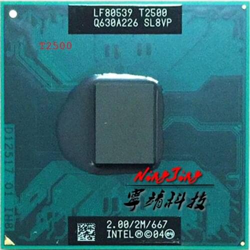 Intel Core Duo T2500 SL8VP SL9EH 2.0 GHz Dual-Core Dual-Thread CPU Processor 2M 31W Socket M / mPGA478MT