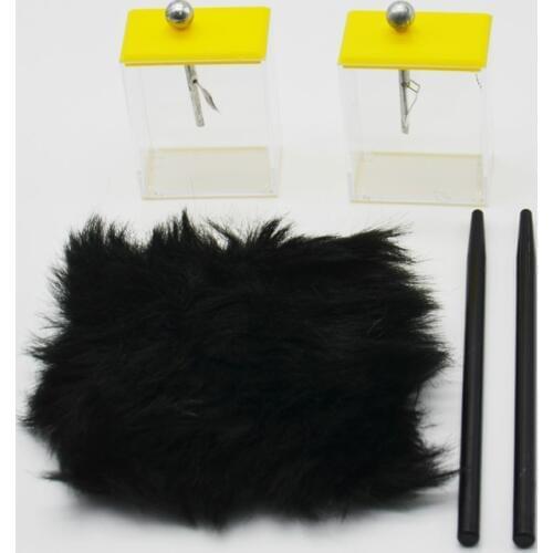 Foil Electroscope Plastic Rod with Fur Junior High School Physics Experimental Teaching Equipment