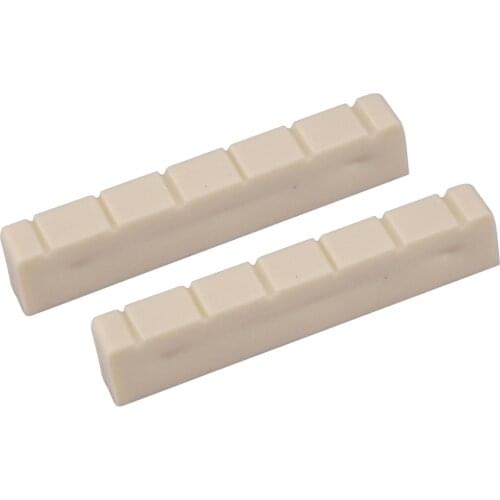 2Pcs 48mm Plastic 6 String Slotted Classical Guitar Neck Nut Guitar Parts