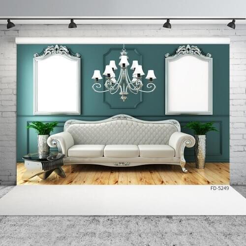 Living Room White Sofa Droplight Photography Backdrop Customized Background for Children Baby Portrait Photophone Photo Studio