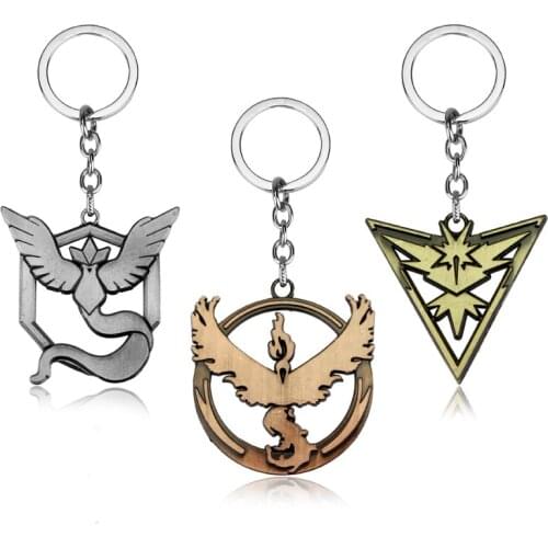 Hot Go Team Valor Mystic Instinct Elegant Alloy Key Chain Key Ring
