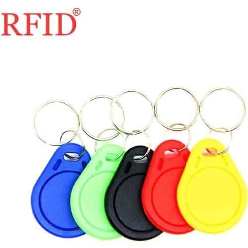ID 125khz EM4305 EM4205 Writable Rewritable Keyfobs RFID Waterproof Keychain Token Tag Access Control Card Many Color Select 100
