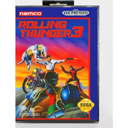 Rolling Thunder 3 16bit MD Game Card For Sega Mega Drive/ Genesis with Retail Box