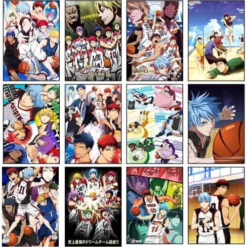 Japanese classic anime "Kuroko" canvas paintings and posters, boy basketball art prints decorating the living room and bedroom