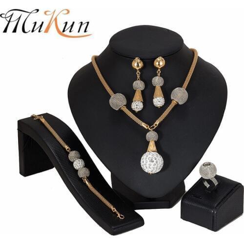 MUKUN Fashion African Beads Jewelry Set Wholesale italian jewelry sets for women Brand Nigerian Wedding woman Bridal Bijoux