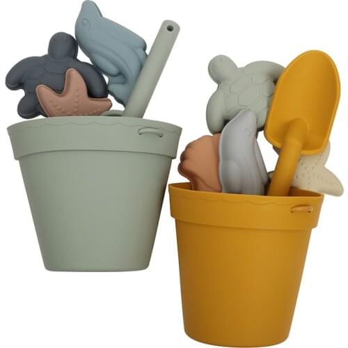 Summer Beach Toys for Kids Soft Silicone Sandbox Set Beach Game Toy for Send Children Beach Play Sand Water Play Tools