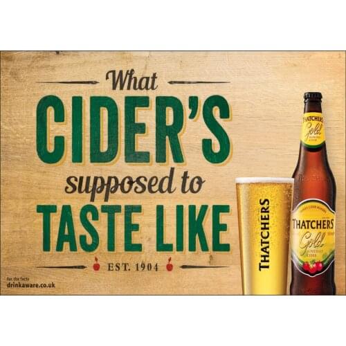 Thatchers Retro Metal Sign Man Cave Bar Cider Pub Plaque Party Vintage Bar Gift