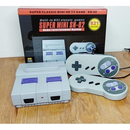 Mini HD HDMI Retro TV Video Handheld Family 8 Bit Game Console Players Built-in 821 Games with Dual Wired Gamepad Controller