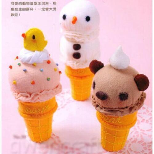 Ice cream ice cream crisp cup Fabric Felt kit Non-woven cloth Craft DIY Sewing set Handwork Material DIY needlework s