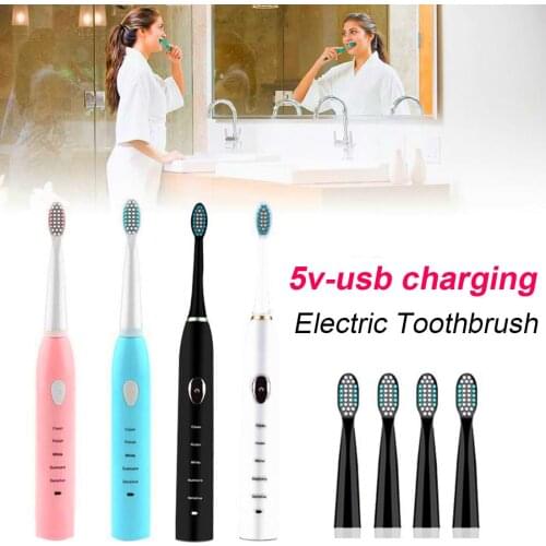 Powerful automatic ultrasonic electric toothbrush USB Rechargeable ToothBrushesWashable Electronic WhiteningnanoTeethBrush